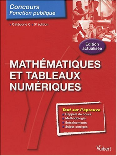 Mathématiques et tableaux numériques : concours internes et externes