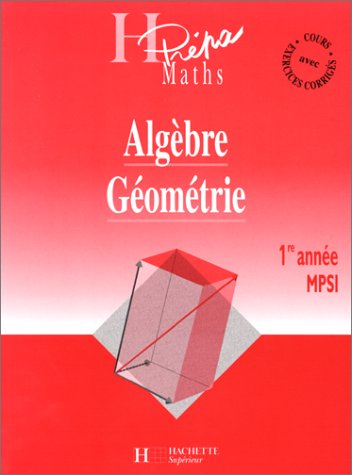 Algèbre-géométrie MPSI, 1re année