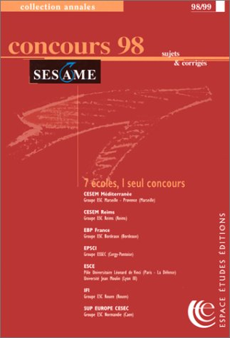 Sésame : annales du concours 1998