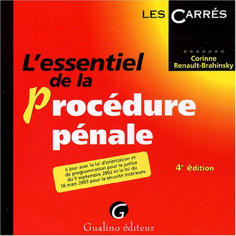 l'essentiel de la procédure pénale