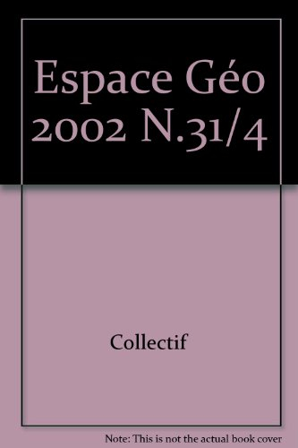 Espace géographique, n° 4 (2002)