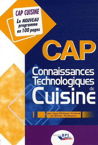 Connaissances technologiques de cuisine : CAP cuisine