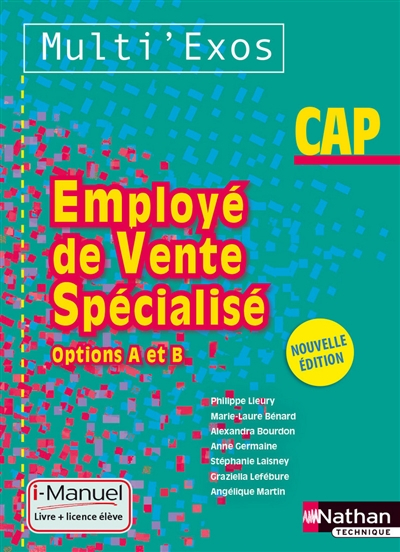 Employé de vente spécialisé options A et B : CAP
