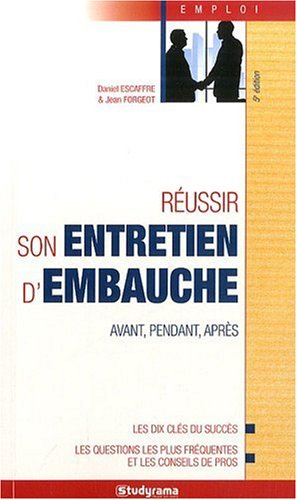 Réussir son entretien d'embauche : avant, pendant, après : les dix clés du succés, les questions les
