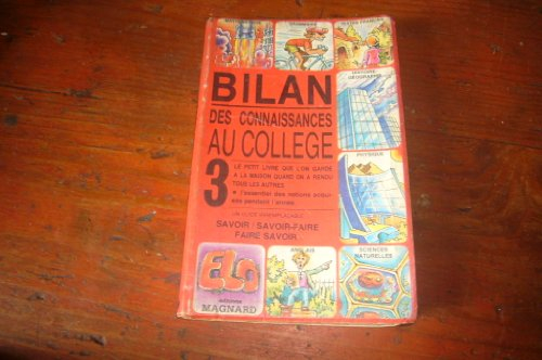 Bilan des connaissances au collège : classe de 3e