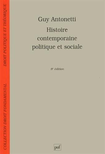 Histoire contemporaine politique et sociale