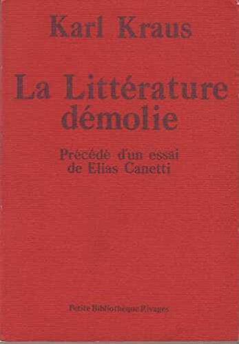 la litterature démolie