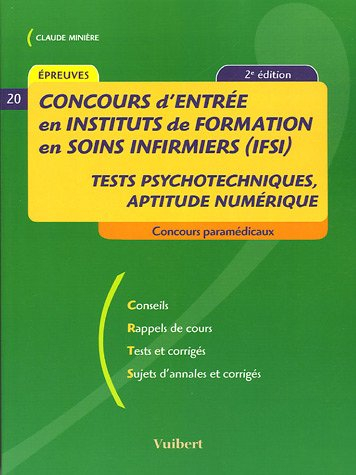 concours d'entrée en instituts de formation en soins infirmiers (ifsi). tests psychotechniques, apti