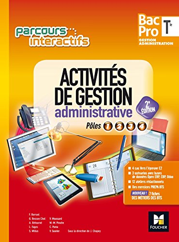 Activités de gestion administrative, terminale bac pro gestion administration : pôles 1, 2, 3, 4