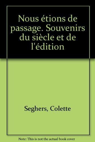 Nous étions de passage