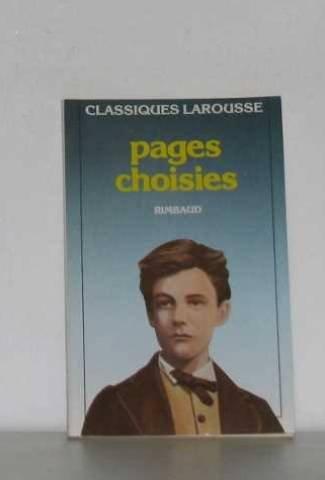 rimbaud pages choisies