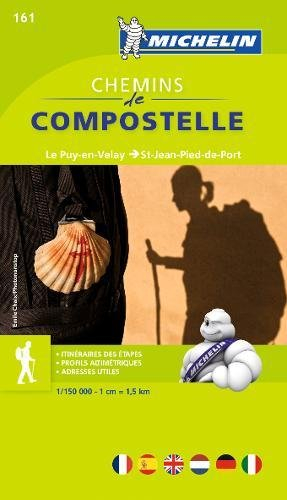 carte zoom chemins de compostelle - le puy en velay - st jean pied de port
