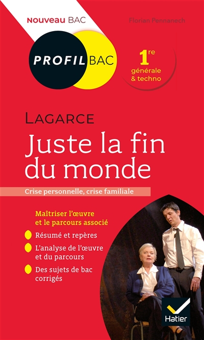 Jean-Luc Lagarce, Juste la fin du monde (1990) : crise personnelle, crise familiale : 1re générale &