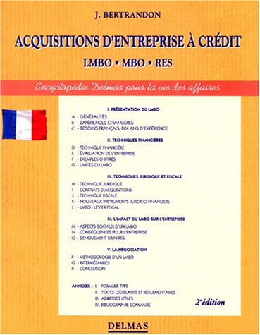 Acquisitions d'entreprises à crédit : LMBO, MBO, RES