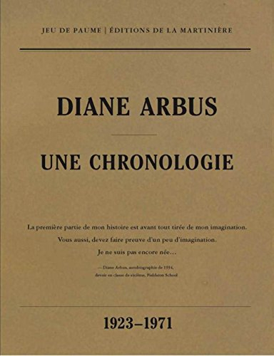 diane arbus : une chronologie
