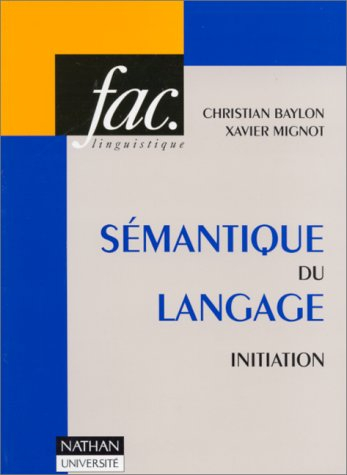 sémantique du langage, initiation