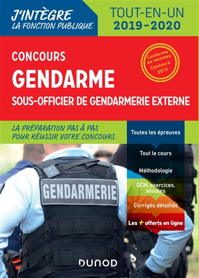 Concours Gendarme sous-officier de gendarmerie externe - Tout-en-un: Tout-en-un - 2019/2020