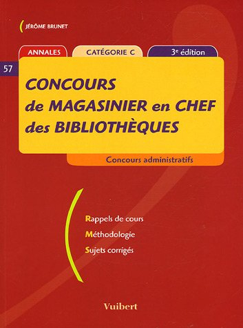 concours de magasinier en chef des bibliothèques : catégorie c
