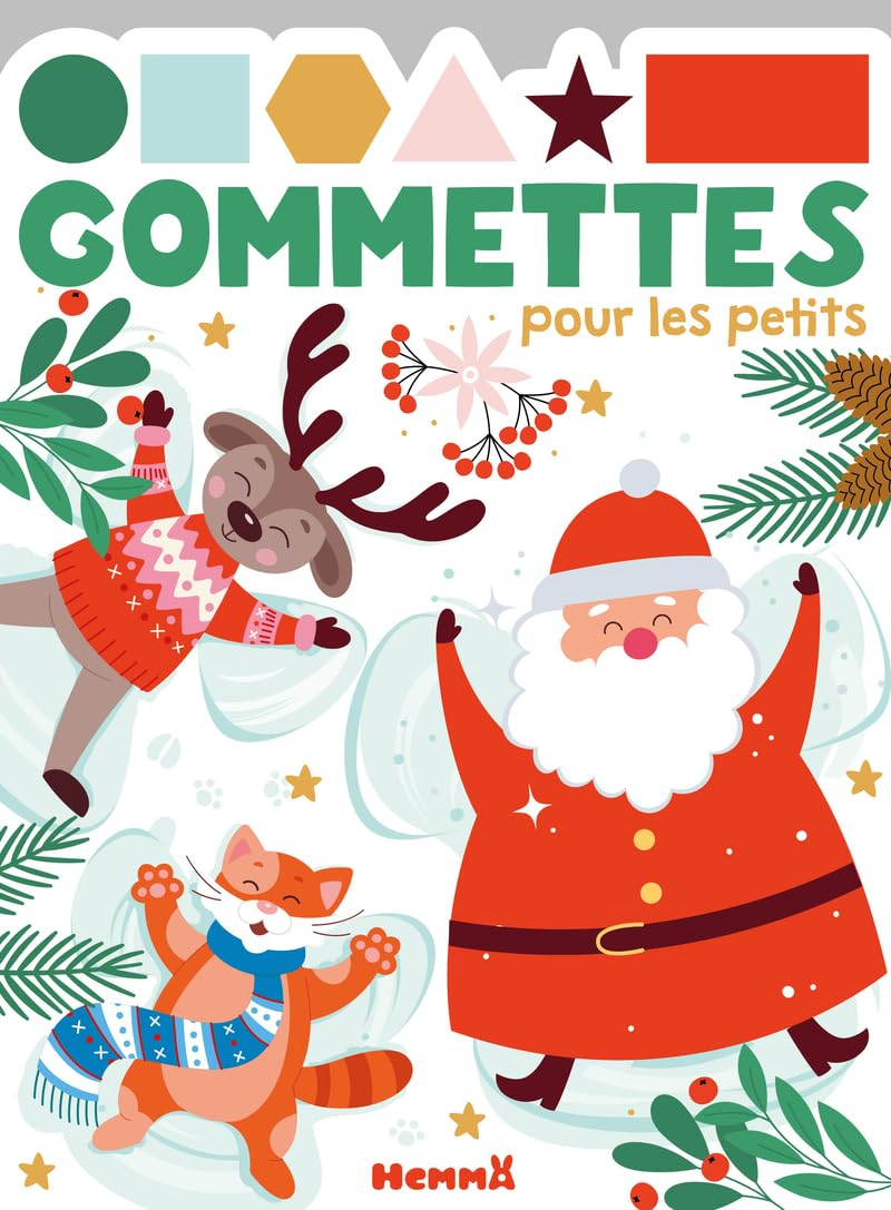 Gommettes pour les petits (Père Noël, renne, chat)