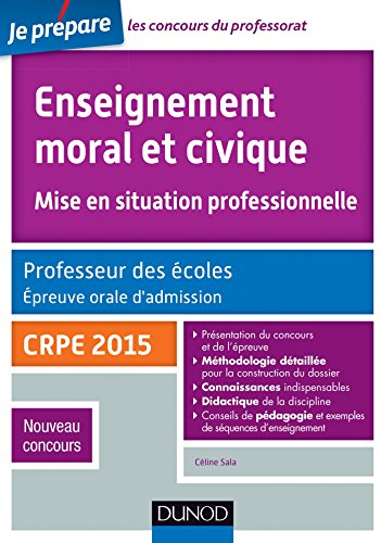Enseignement moral et civique, mise en situation professionnelle : professeur des écoles, épreuve or
