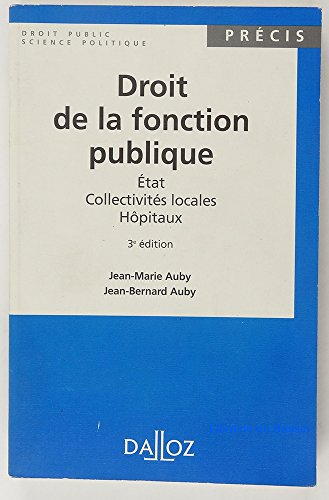 droit de la fonction publique : etat, collectivités locales, hôpitaux
