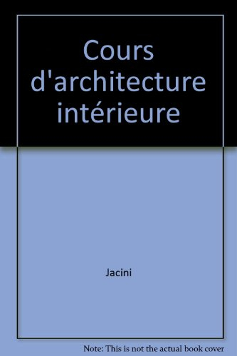 Cours d'architecture intérieure