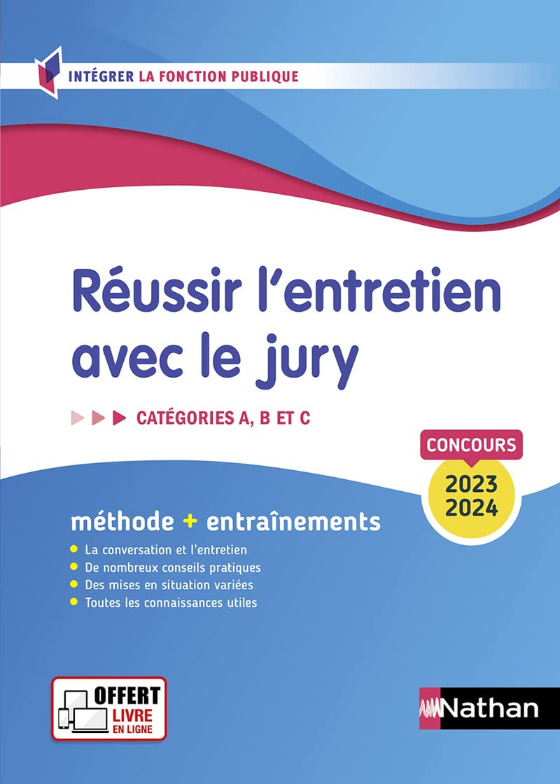 Réussir l'entretien avec le jury : catégories A, B et C, concours 2023-2024 : méthode + entraînement