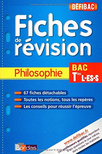 Philosophie, bac Tles L, ES, S : fiches de révision