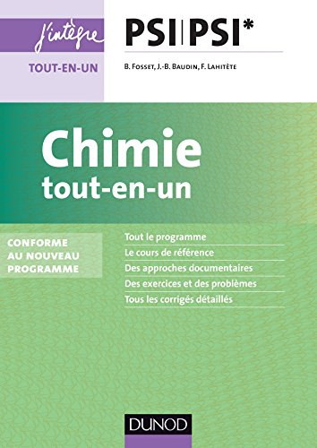 Chimie tout-en-un PSI-PSI* : conforme au nouveau programme