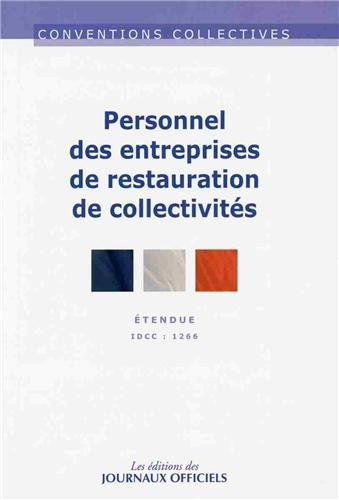 Personnel des entreprises de restauration de collectivités : convention collective nationale du 20 j