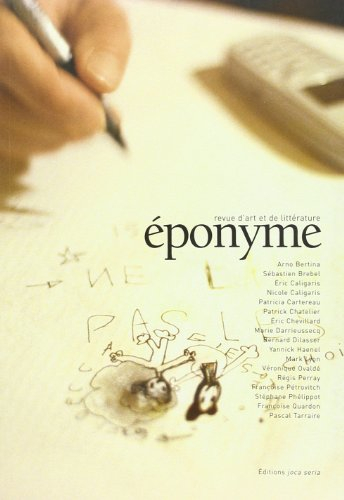 Eponyme, revue d'art et de littérature, n° 1