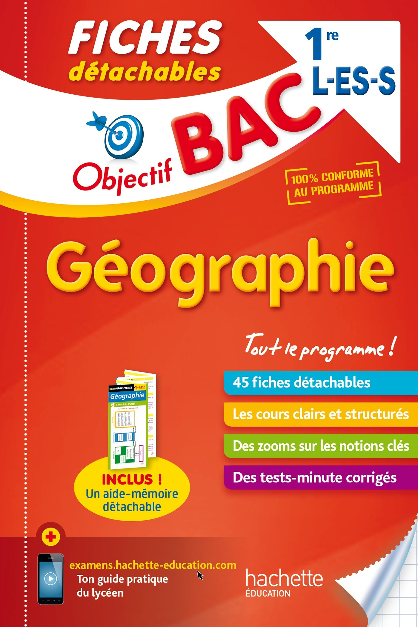 Géographie 1re L, ES, S : 45 fiches détachables