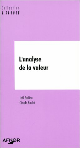 L'analyse de la valeur