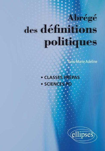 Abrégé des définitions politiques