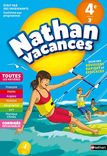 Nathan vacances, 4e vers la 3e : toutes les matières