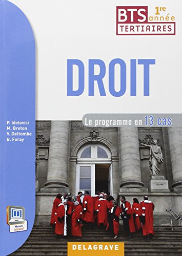 Droit BTS tertiaires 1re année : le programme en 13 cas