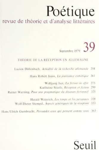 poétique, numéro 39