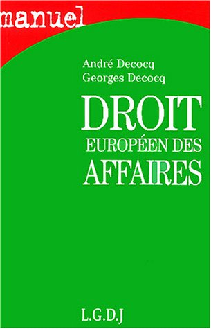 Droit européen des affaires