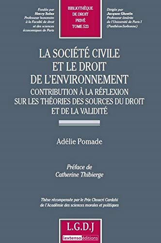 La société civile et le droit de l'environnement : contribution à la réflexion sur les théories des 
