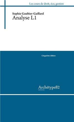 Analyse L1 : cours et exercices : 2013