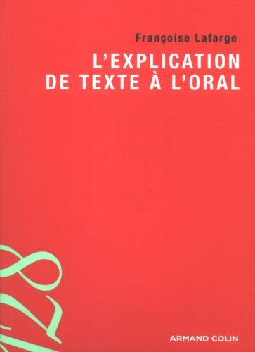 L'explication de texte à l'oral
