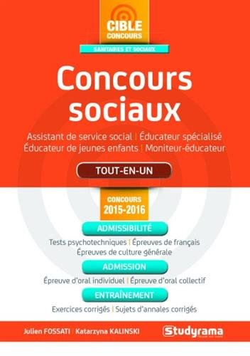 Concours sociaux : assistant de service social, éducateur spécialisé, éducateur de jeunes enfants, m