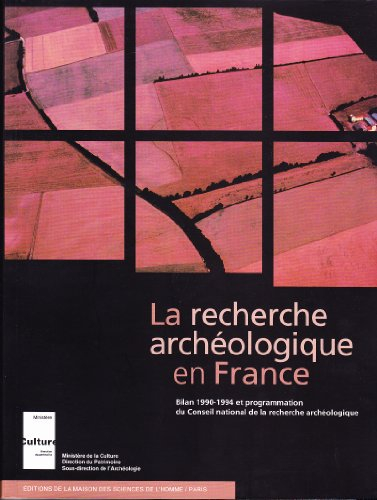 la recherche archéologique en france : bilan 1990-1994 et programmation du conseil national de la re