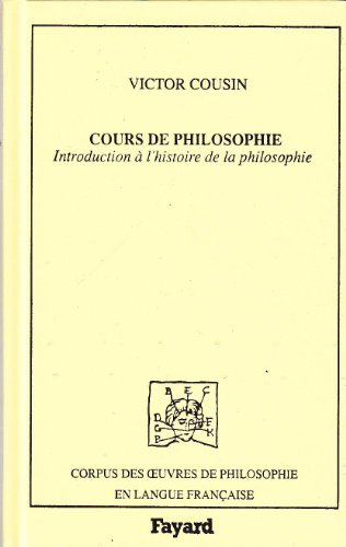 Cours de philosophie : introduction à l'histoire de la philosophie