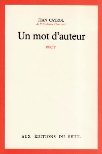 Un Mot d'auteur