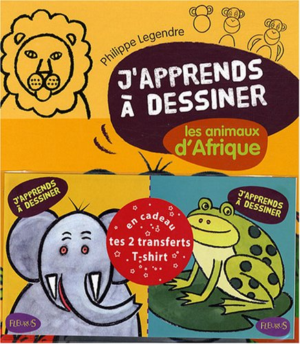 j apprends a dessiner les animaux d afrique , en cadeau te 2 transferts t-shirt