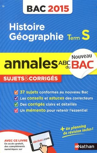 Histoire géographie, terminale S : bac 2015