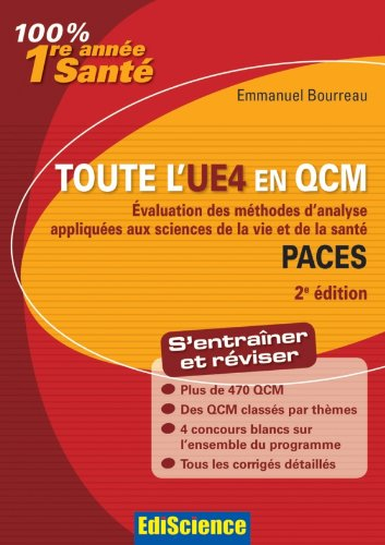 Toute l'UE4 en QCM, PACES : évaluation des méthodes d'analyse appliquées aux sciences de la vie et d