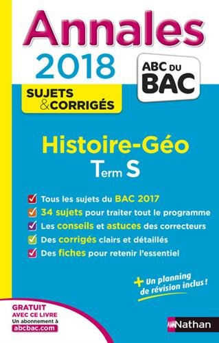 Histoire géo terminale S : annales 2018