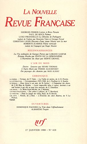 Nouvelle revue française, n° 420